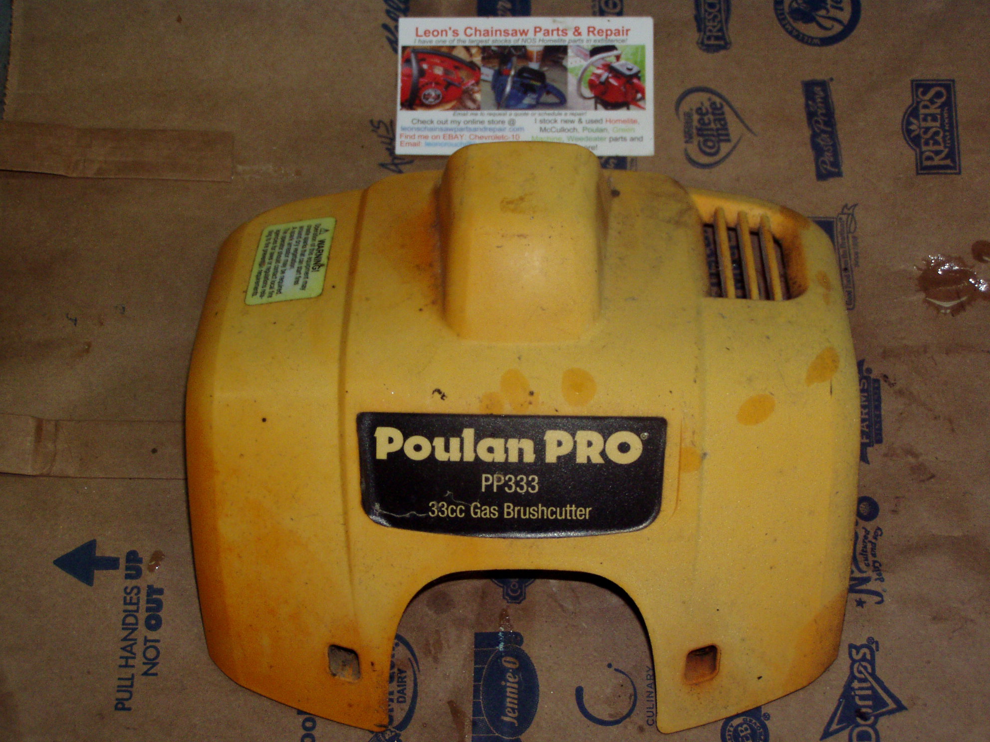 USED Poulan Pro PP133, PP333, PP338PT String Trimmer & Brush Cutter Top